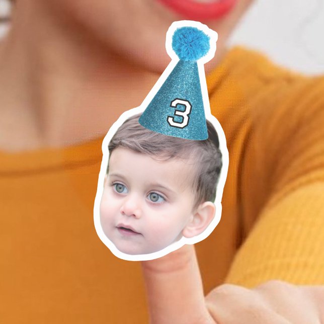 Customized Face Photo Age Party Milestone Birthdy Sticker (Creator Uploaded)