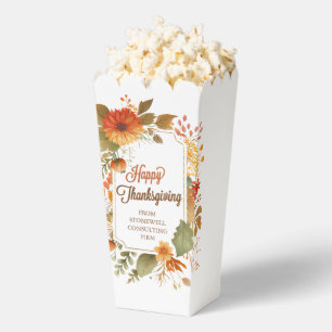 Customized Fall Floral Thanksgiving Party Favor Boxes