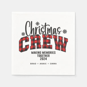 Customized Family Christmas Crew 2024 Napkins