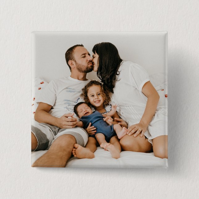 Customized Family Photo Personalized   Button (Front)