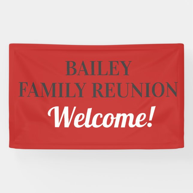 Customized Family reunion banner (Horizontal)