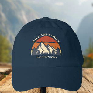 Customized Family Reunion Mountain Sunset Hat