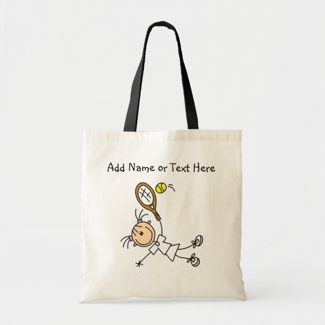 Customized Female Tennis Player Tote  Bag (Front)