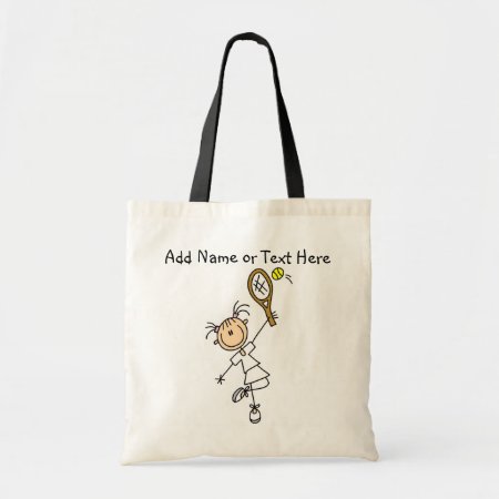 Customized Female Tennis  Player Tote  Bag