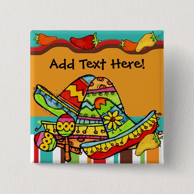 Customized Fiesta Button (Front)