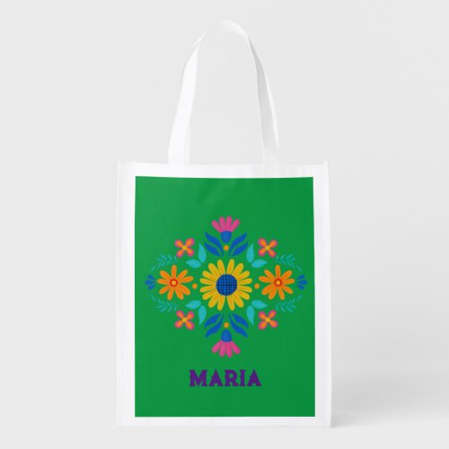 Customized Fiesta Style Reusable Grocery Bag