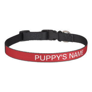 Customized Fire Engine Red Basic Matching Color Pet Collar