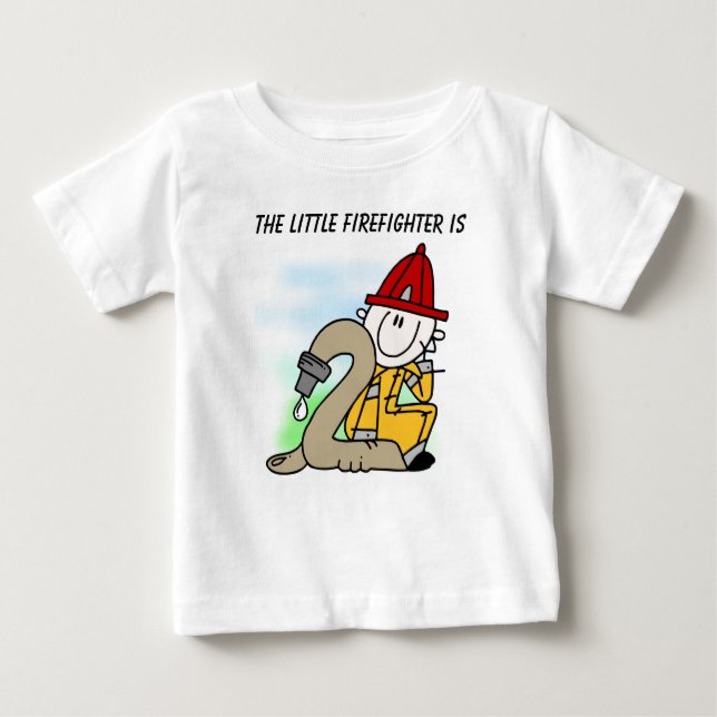 Customized Firefighter 2nd Birthday T-shirt (Front)
