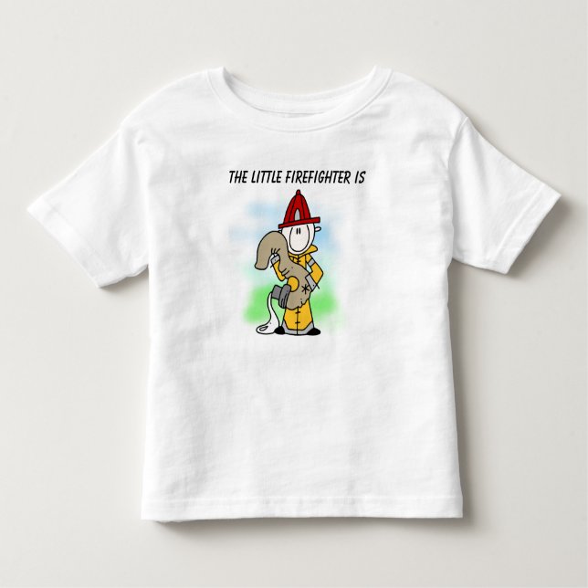 Customized Firefighter 3rd Birthday T-shirt (Front)