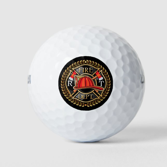 Customized Firefighter Golf Balls (Front)