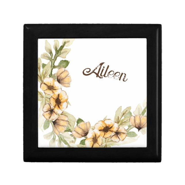 Customized Floral Bridesmaid Gift Idea Box (Front)