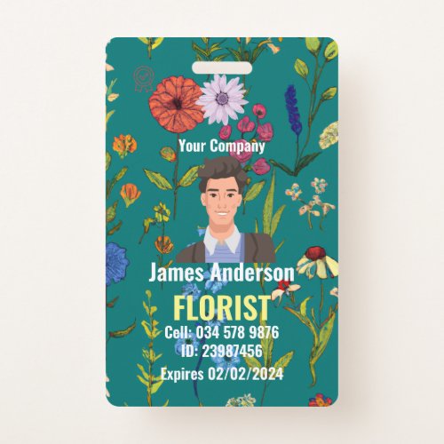 Customized Florist Employee ID Badge