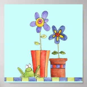 customized flower pot print