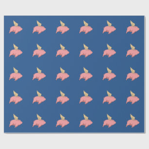 Customized Flying Pig gift wrapping paper