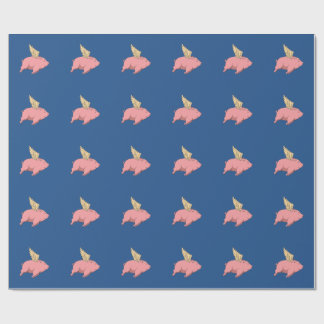 Customized Flying Pig gift wrapping paper