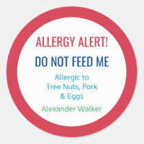 100 Food Allergy Warning Alert Labels Catering Stickers Each Label 60mm x 58mm 