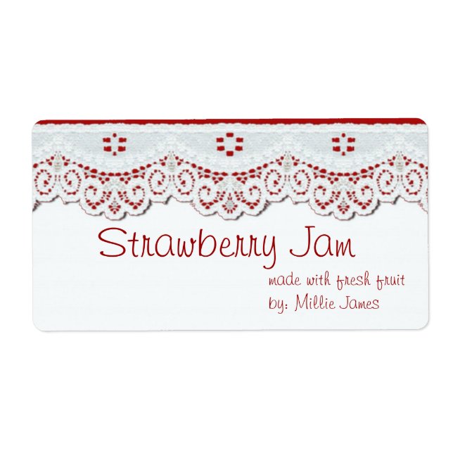 customized food gift label for jars or gift bags (Front)