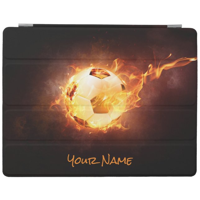 Customized Football under Fire, Ball, Soccer iPad Smart Cover (Horizontal)