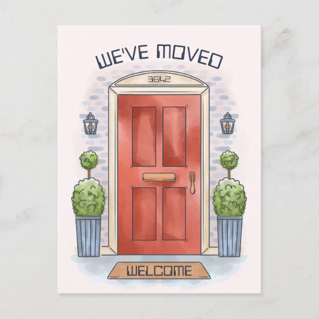 CUSTOMIZED FRONT HOUSE DOOR GREETING CARD | Zazzle