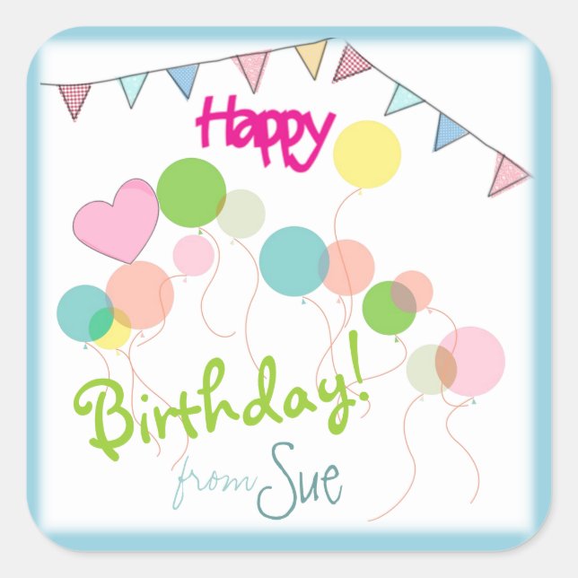 Customized Funday-Birthday Stickers (Front)