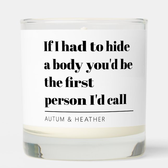 Customized Funny Best Friends Forever Personalized Scented Candle (Front)