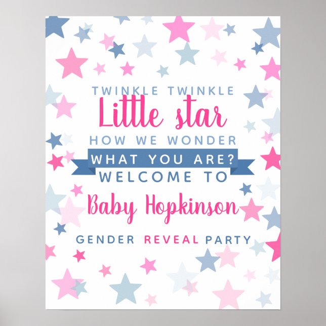 customized Gender reveal party sign boy or girl (Front)