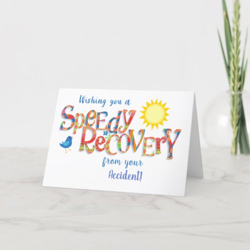 Customized Get Well Word Art Card