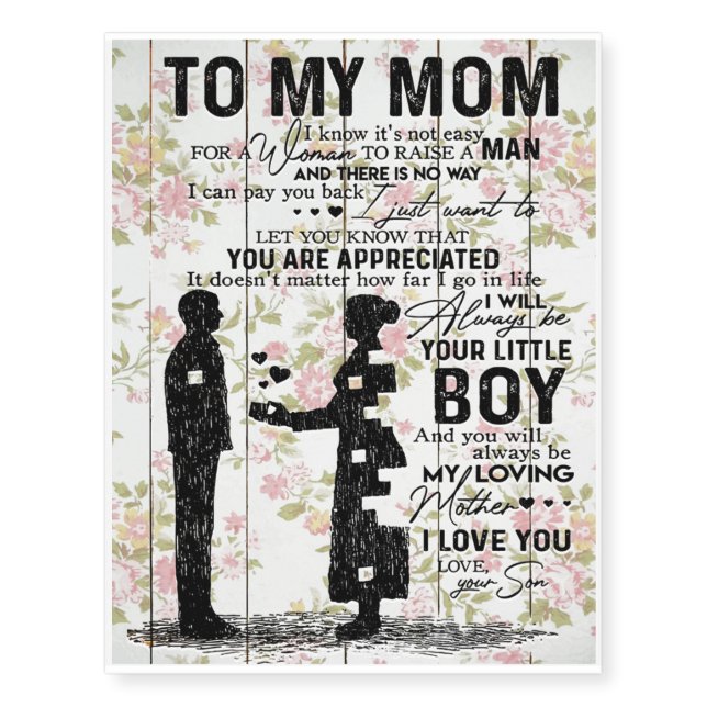 Customized Gift For Family, Cute Present Temporary Tattoos (Front)