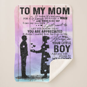 Customized Gift For Family, Cute Present To Mom Sherpa Blanket