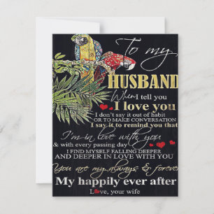 Customized Gift For Family   To My Husband Present Invitation