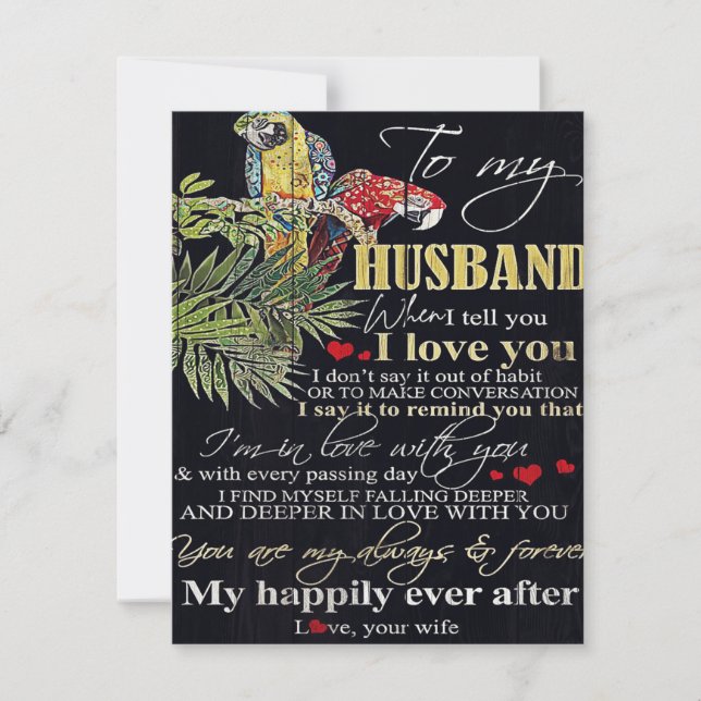Customized Gift For Family | To My Husband Present Invitation (Front)