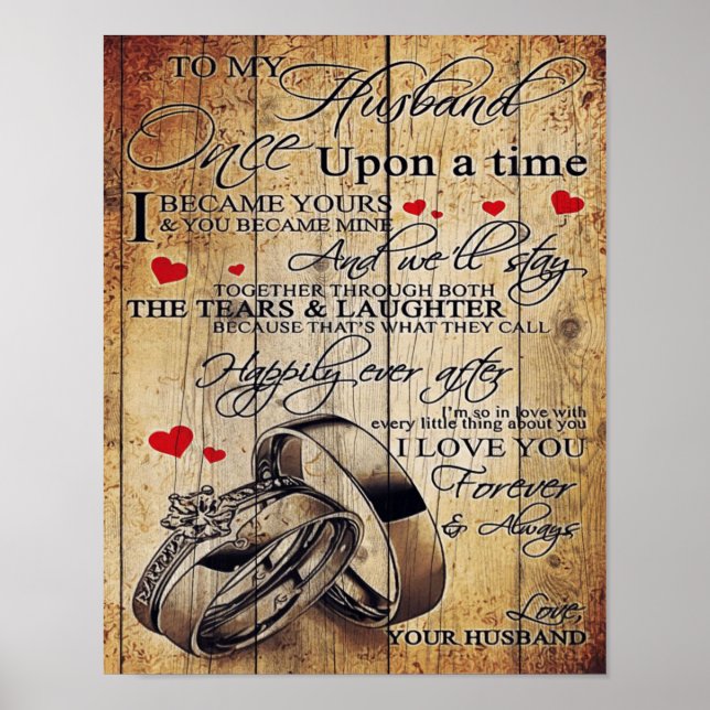 Customized Gift For Family | To My Husband Present Poster (Front)