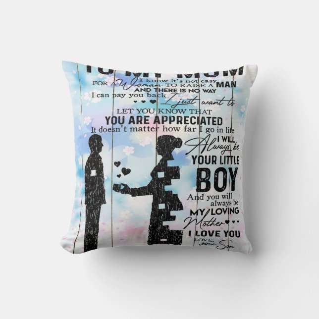 Customized Gift For Mom, Cute Quotes Present, Throw Pillow (Front)