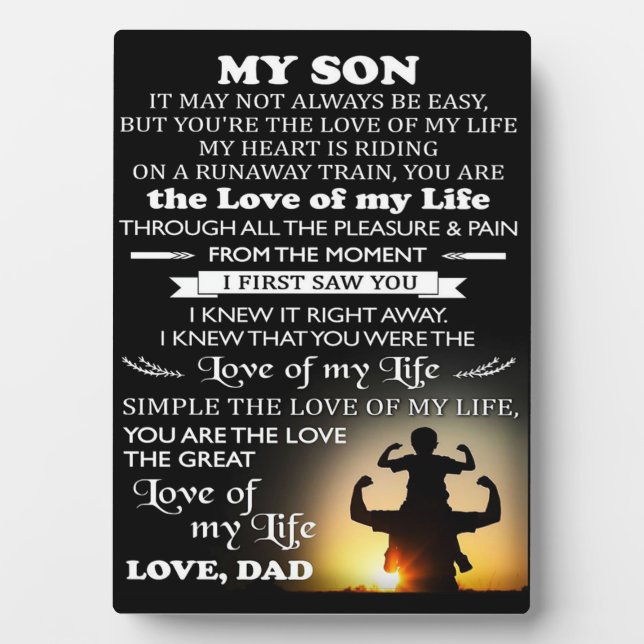 Customized Gift For Son | Best gift for kid Plaque (Front)