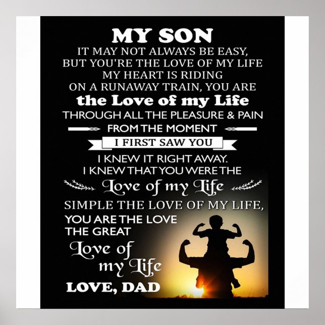 Customized Gift For Son | Best gift for kid Poster (Front)