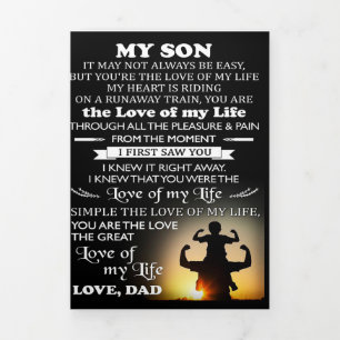 Customized Gift For Son   Best gift for kid Tri-Fold Announcement