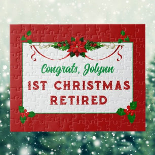 Customized Gift! Retirement Christmas Puzzle