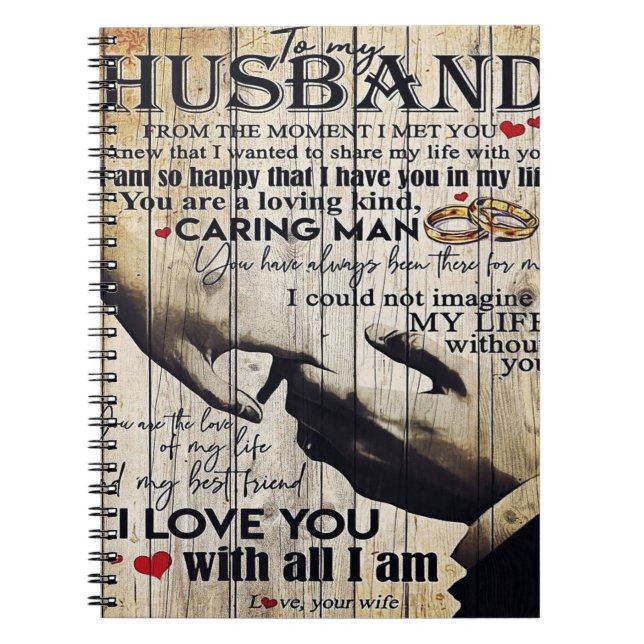 Customized Gift To My Husband, Home Decor Notebook (Front)