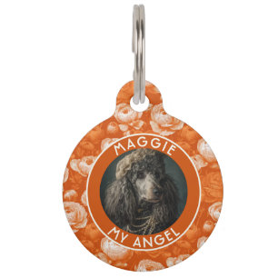 Customized Gifts For Pets Ranunculus Floral Pet ID Tag