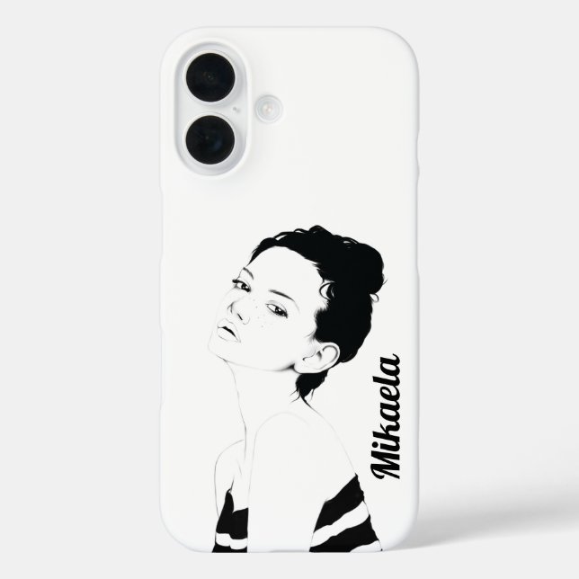 Customized girl illustration Case-Mate iPhone case (Back)