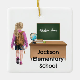 Customized Girls School Christmas Ornament
