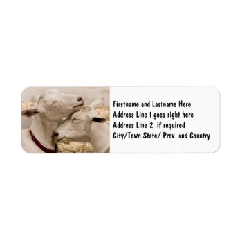 Customized Goat Farming Couple Label by CountryCorner at Zazzle