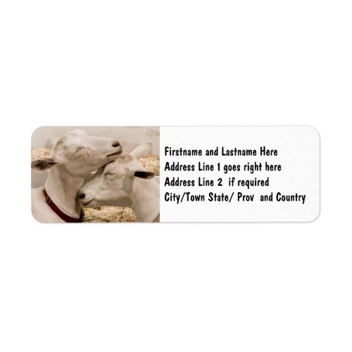 Customized Goat Farming Couple Label