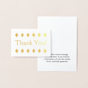 Customized Gold Foil "Thank You!" Card