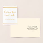 [ Thumbnail: Customized Gold Foil "Thank You So Much!" Card ]