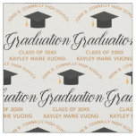 Customized Gold High School Graduation Fabric