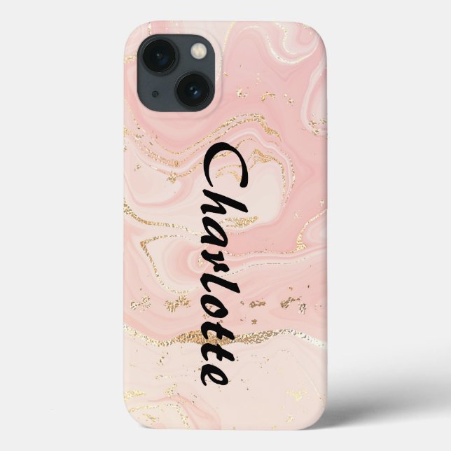 Customized Gold Pink Marble  Case-Mate iPhone Case (Back)