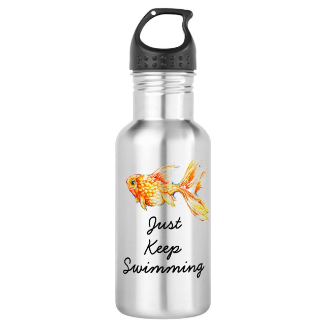 Customized Goldfish Art Water Bottle (Front)