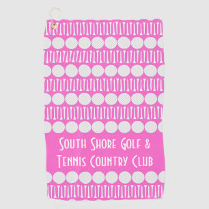 Customized Golf Balls & Tees Hot Pink Golf Towel