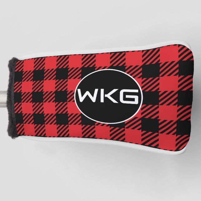 Customized Golf Blade Putter Cover with Initials (Front)